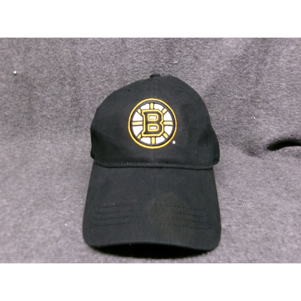 Boston Bruins Hat Cap Strap Back Adjustable Men Black Embroidered Hockey